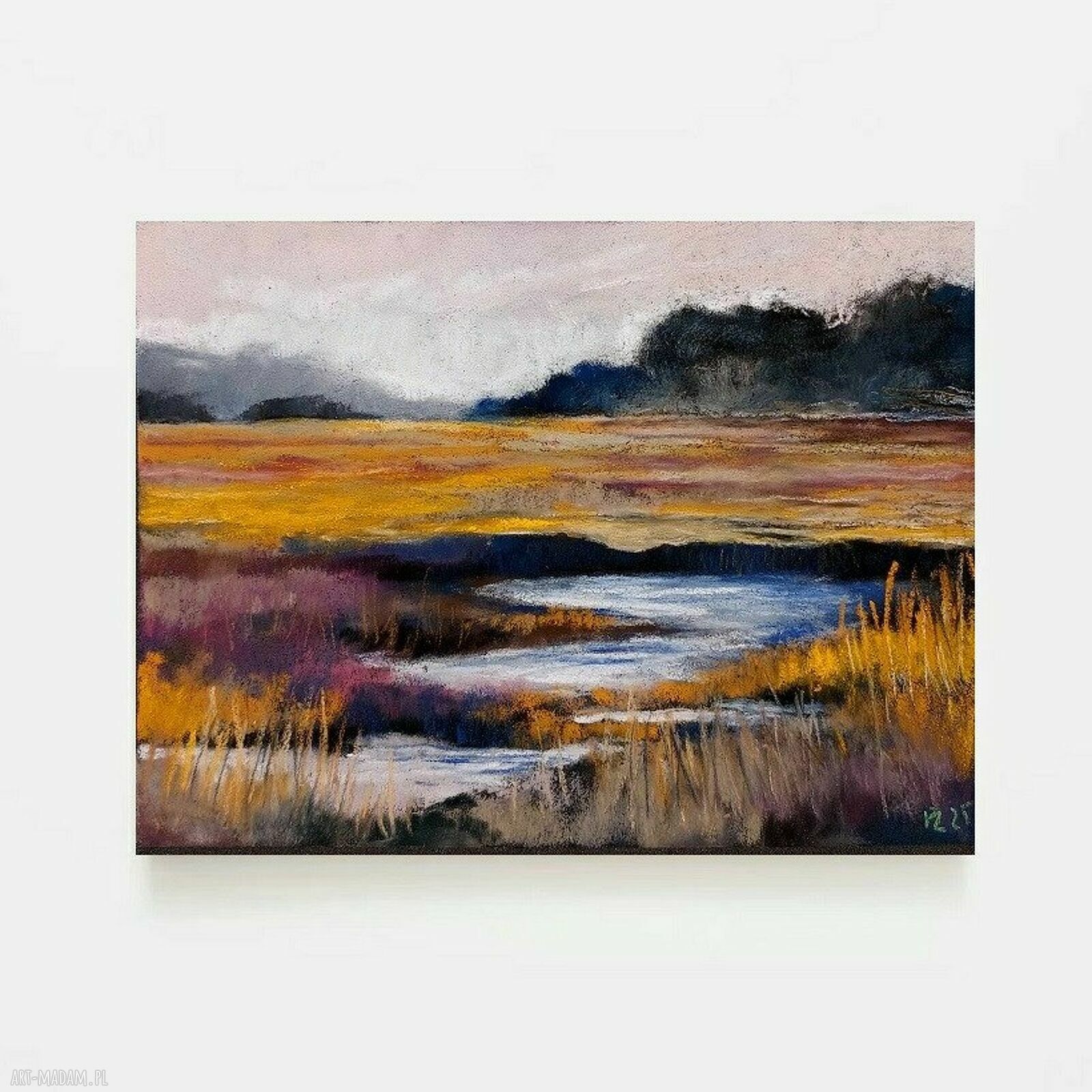 Pejzaż - rysunek pastelowy w formacie 18x24 cm