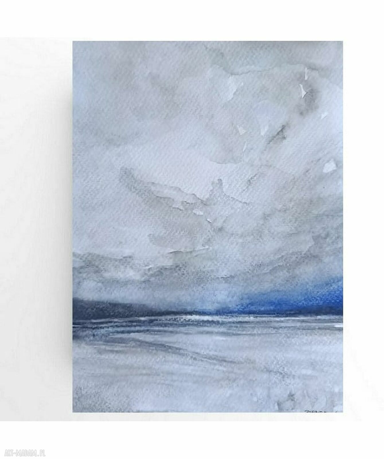 Akwarela „Pejzaż” 24x18 cm - ręcznie malowany obraz sygnowany, bez ramy