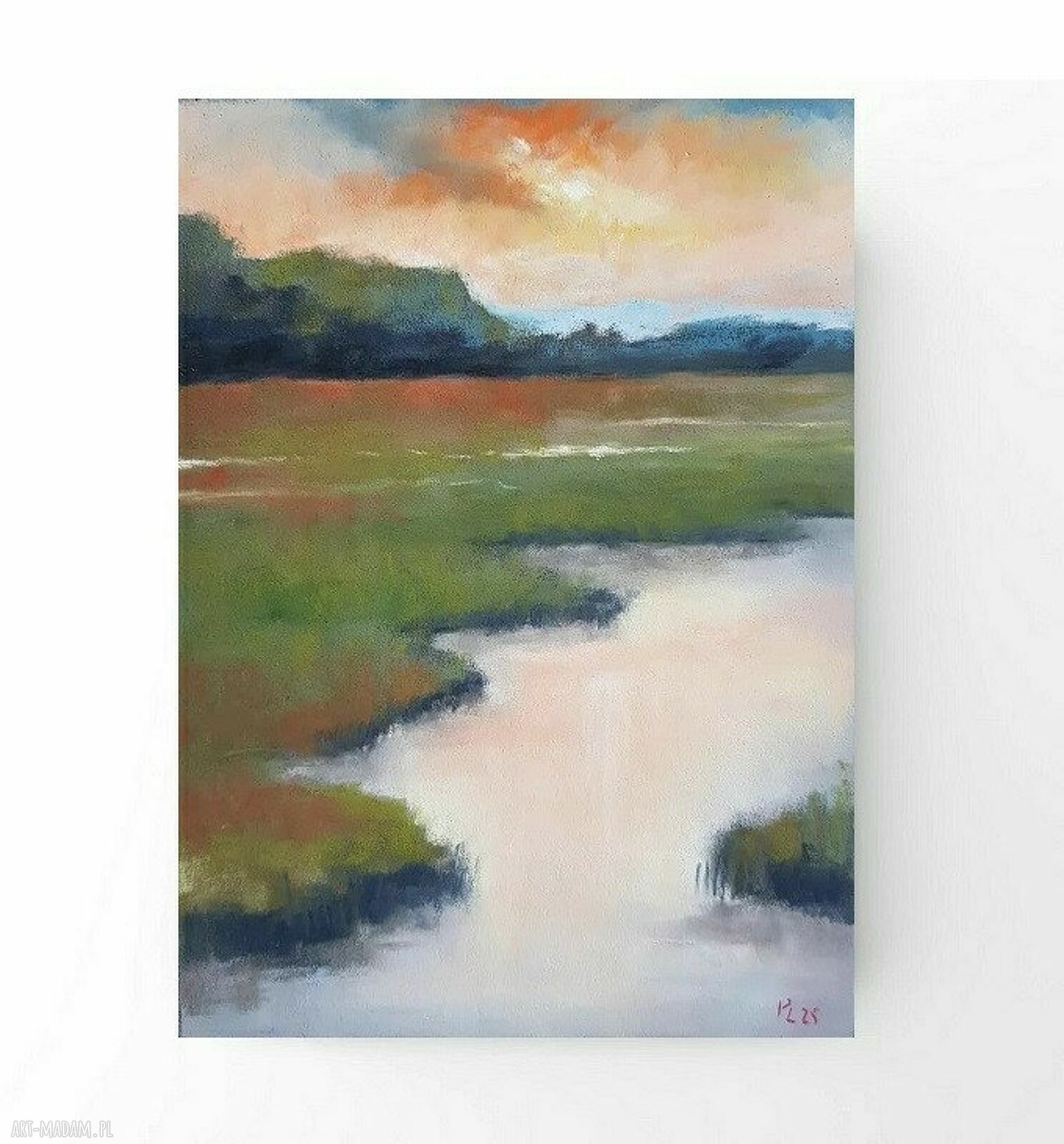 Pejzaż - obraz w pastelach suchych 24x18 cm bez ramy
