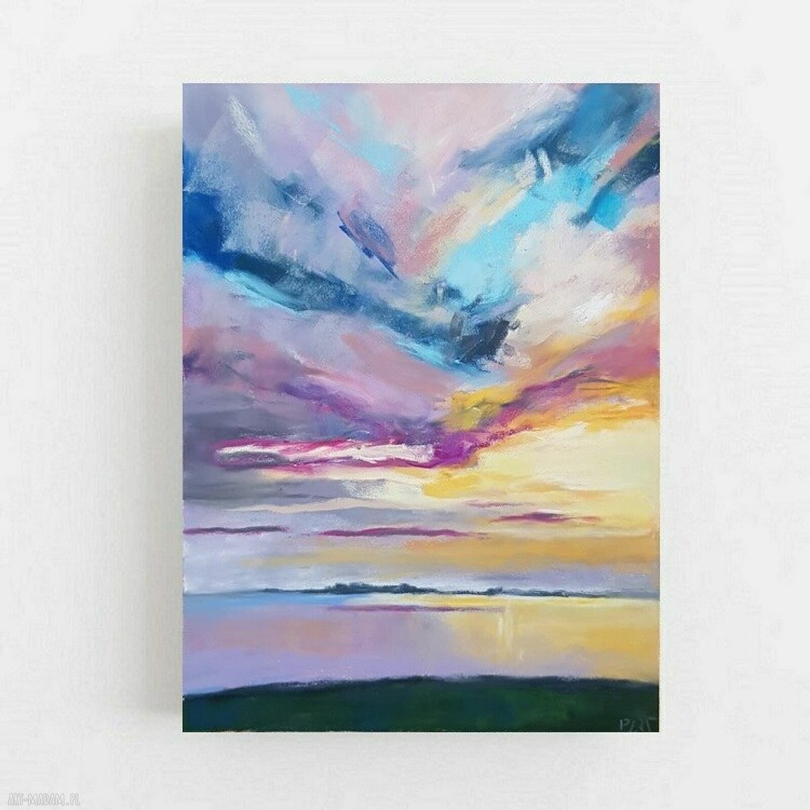Pejzaż 24/18 cm - ręcznie rysowany pastelami Paulina Lebida