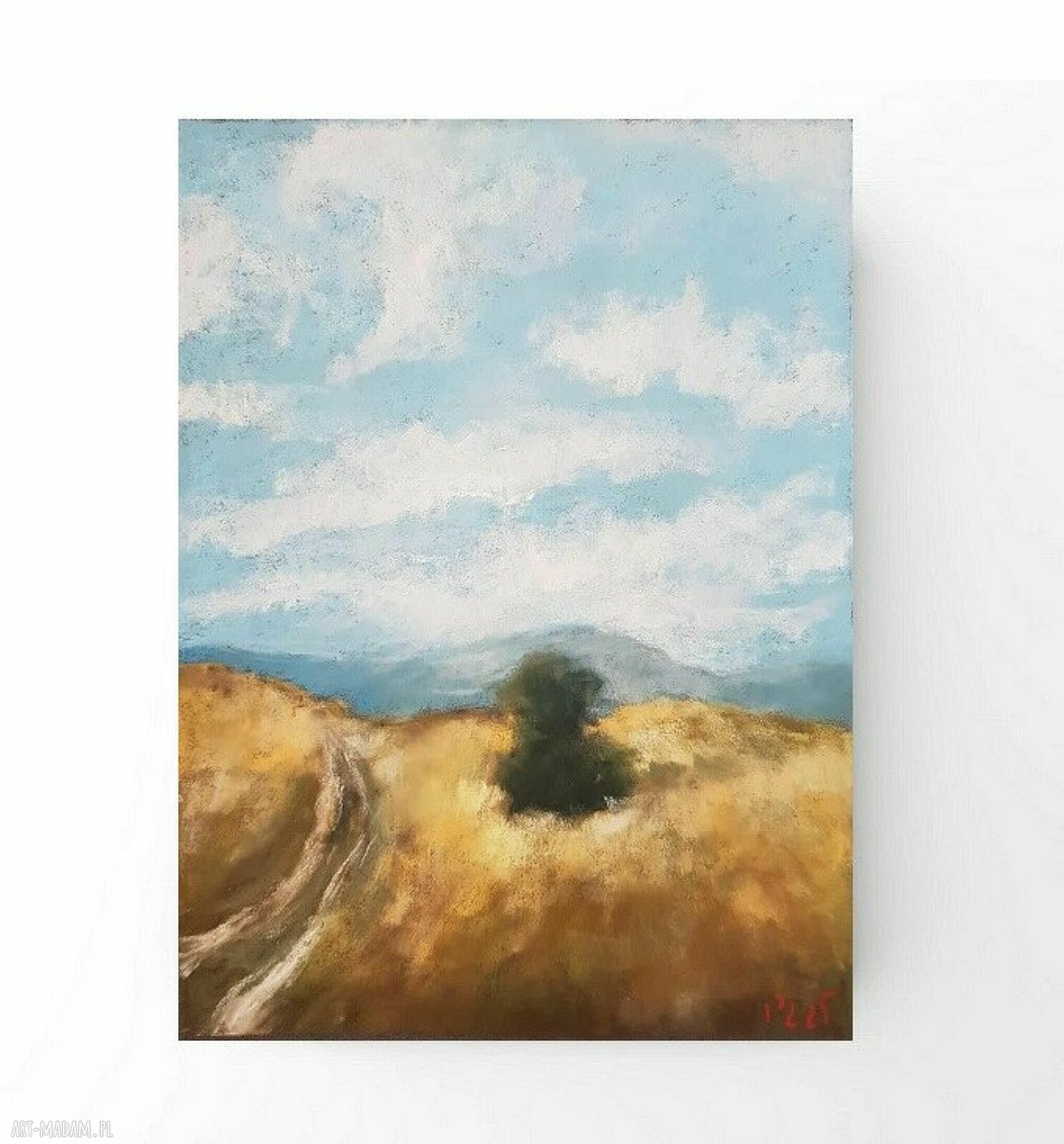 Pejzaż w pastelach suchych 24/18 cm - obraz autorski