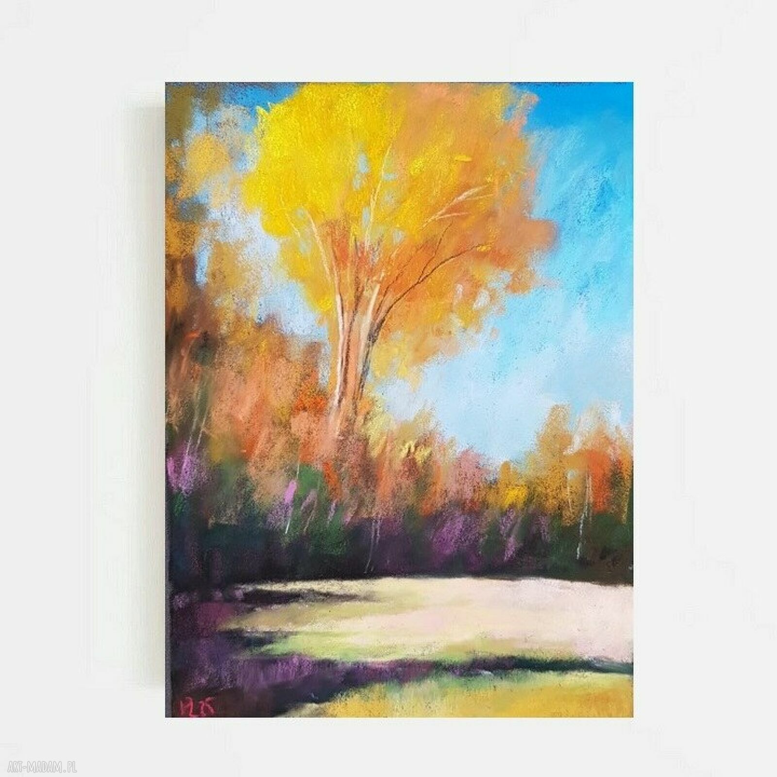Pejzaż w formacie 24/18 cm - suche pastele