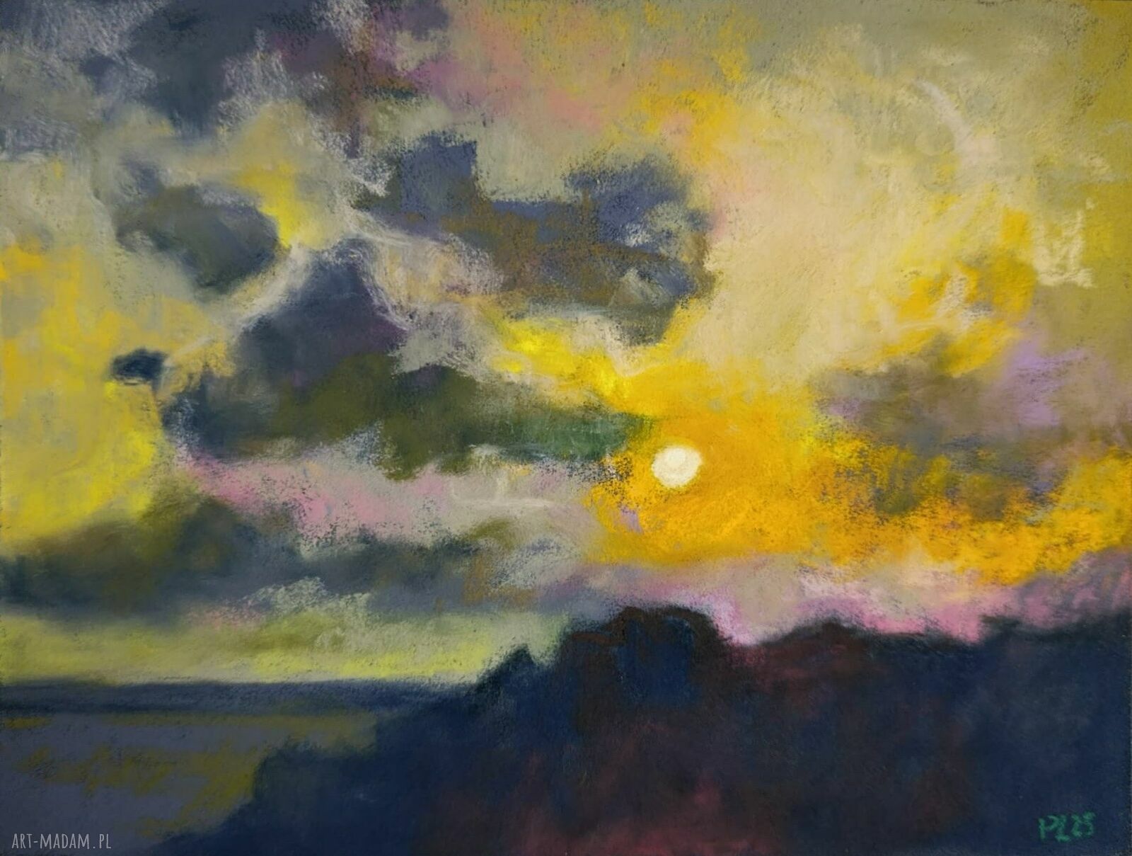 Pejzaż w pastelach suchych - format 18x24 cm