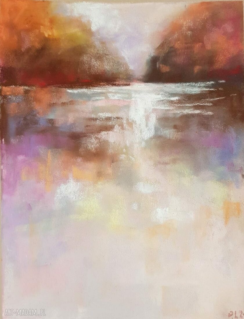 Pejzaż wykonany pastelami suchymi 18 x 24 cm - Paulina Lebida