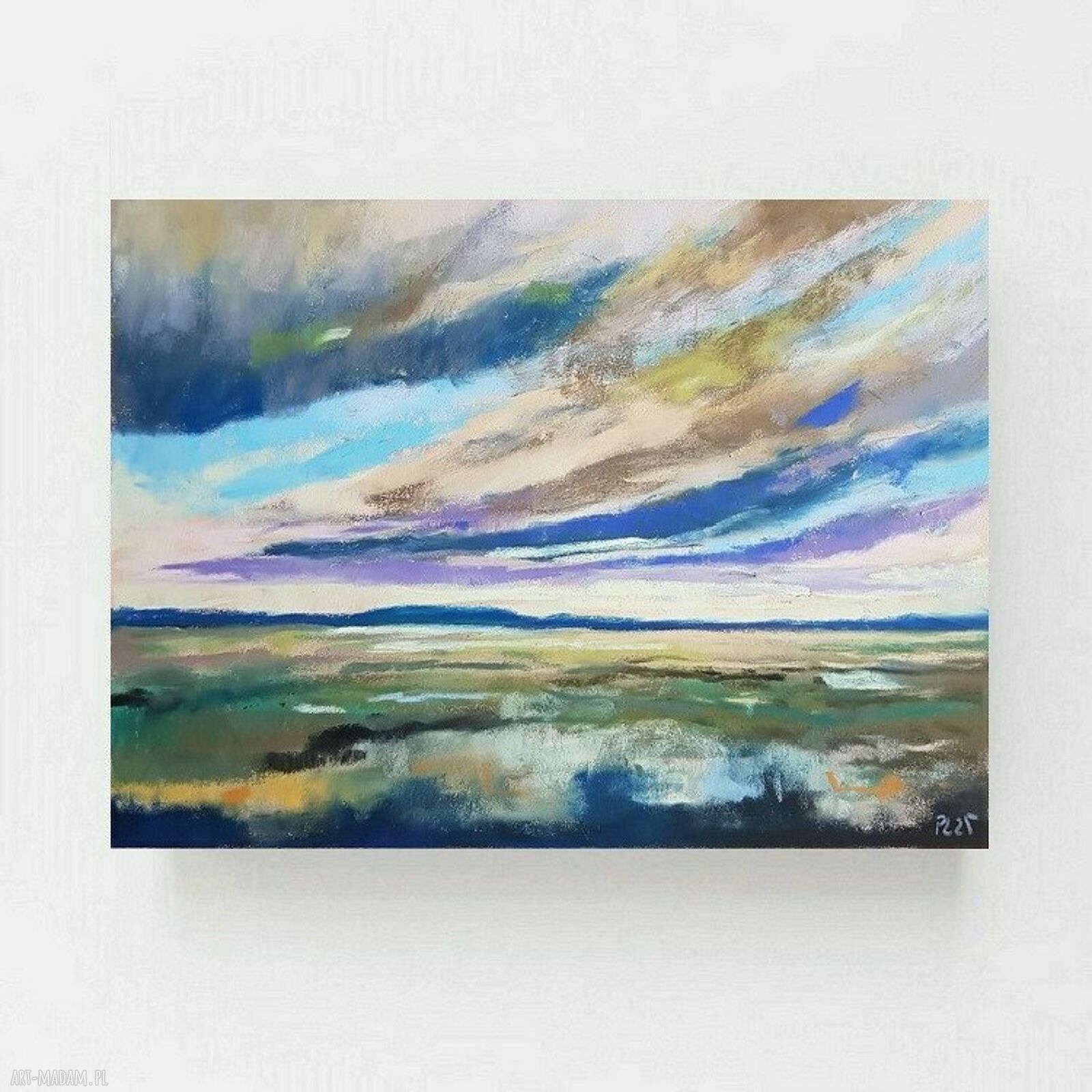 Pejzaż w pastelach suchych - obraz 18x24 cm