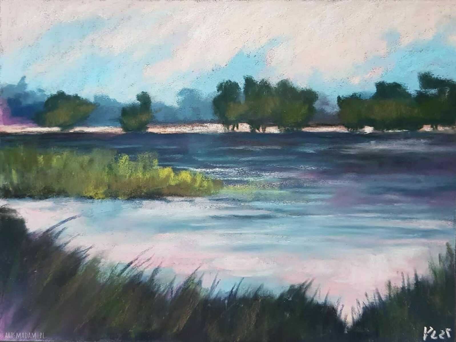 Pejzaż w pastelach suchych 18x24 cm