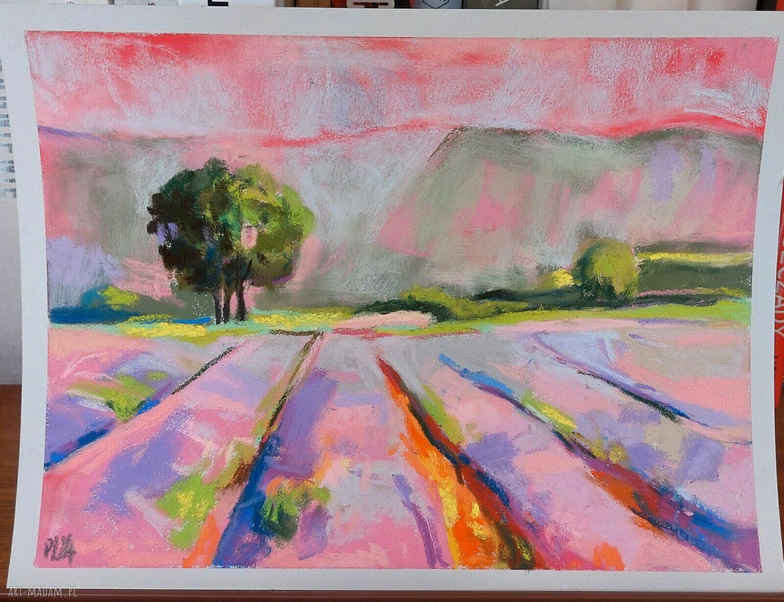 Pejzaż w pastelach - format 18x24 cm