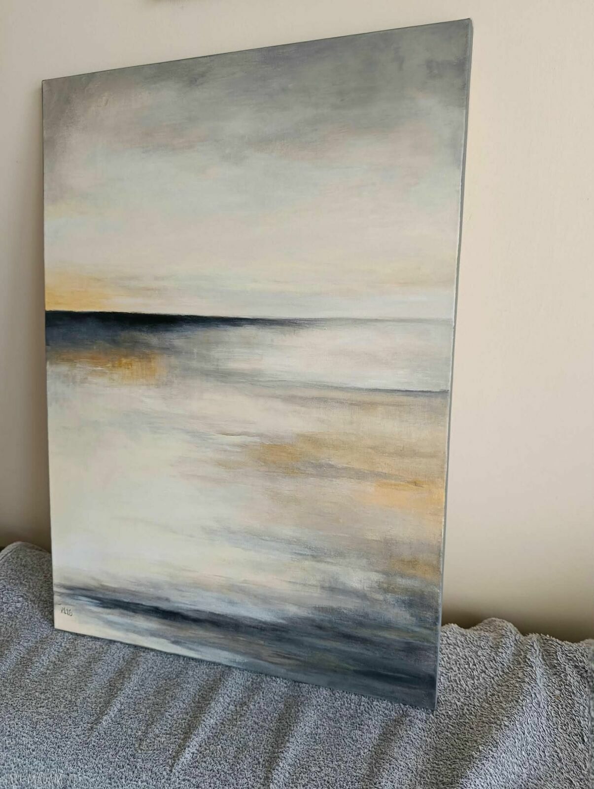 Pejzaż - ręcznie malowany obraz akrylowy na płótnie 70x50 cm
