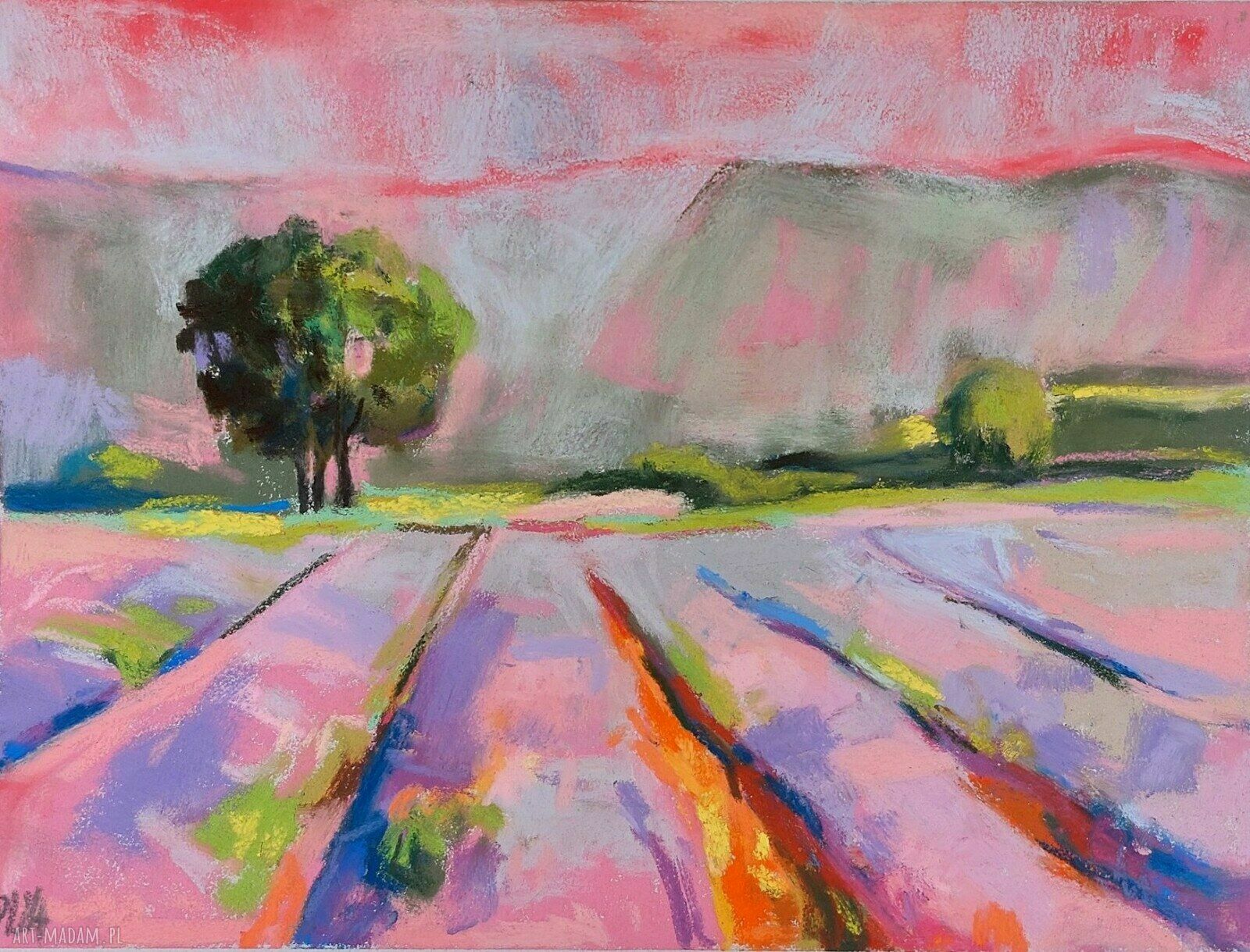 Pejzaż w pastelach - format 18x24 cm
