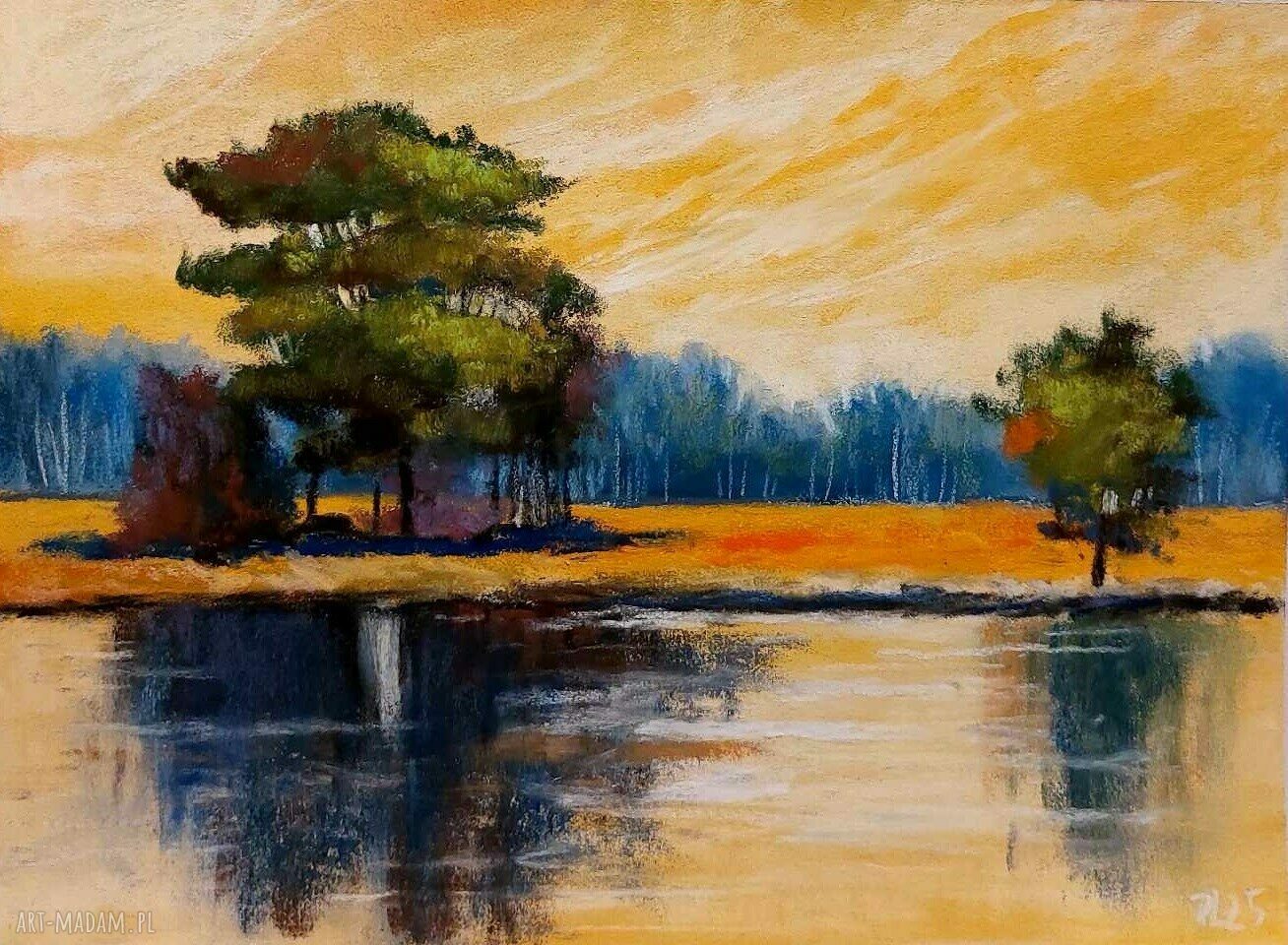 Pejzaż w pastelach suchych 18 x 24 cm - Paulina Lebida