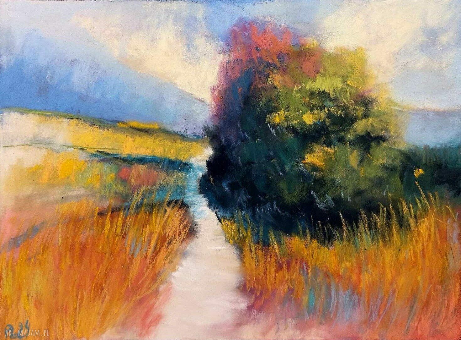 Pejzaż - praca w formacie 18/24 cm