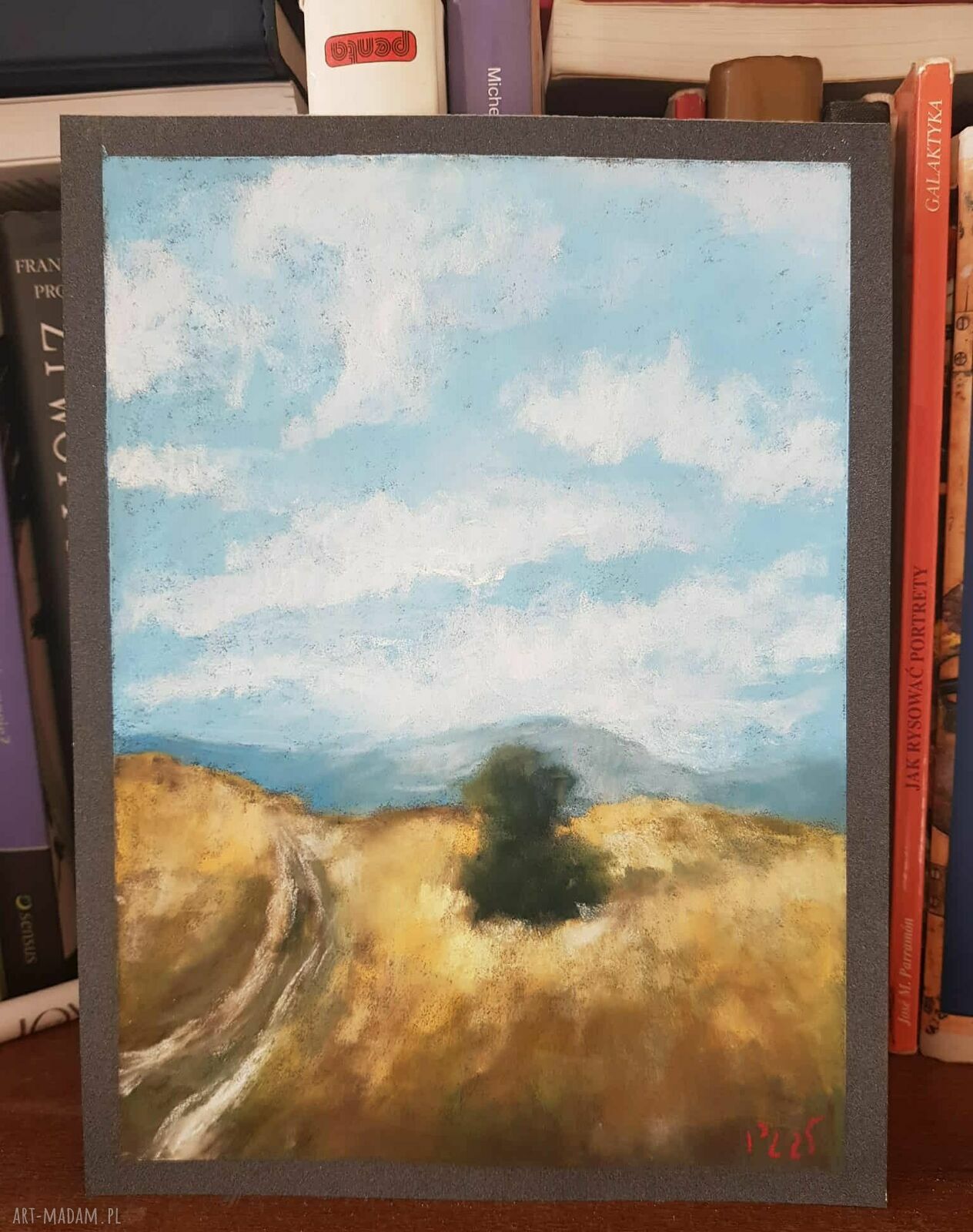 Pejzaż w pastelach suchych 24/18 cm - obraz autorski