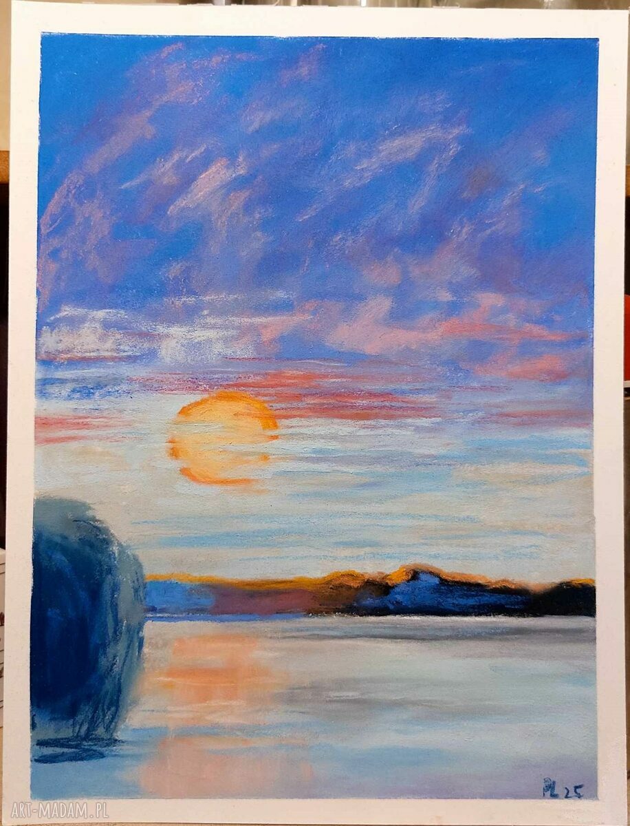 Pejzaż w pastelach suchych - format 24x18 cm