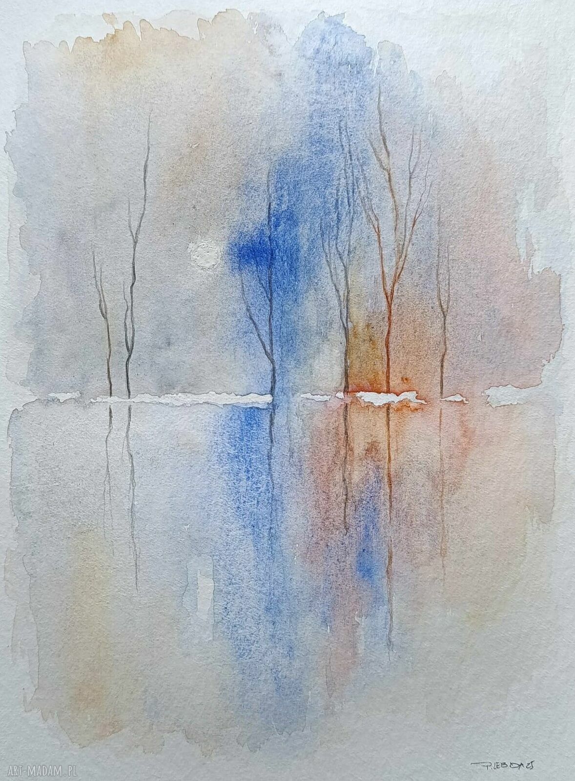 Pejzaż w akwareli 32x24 cm - obraz Paulina Lebida