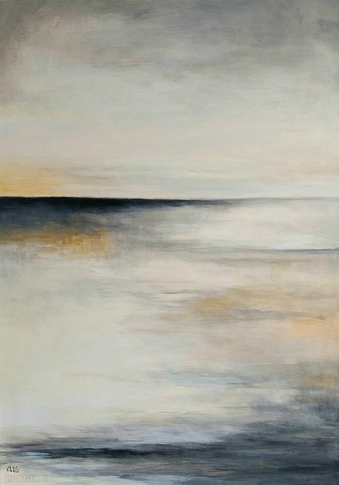 Pejzaż - ręcznie malowany obraz akrylowy na płótnie 70x50 cm