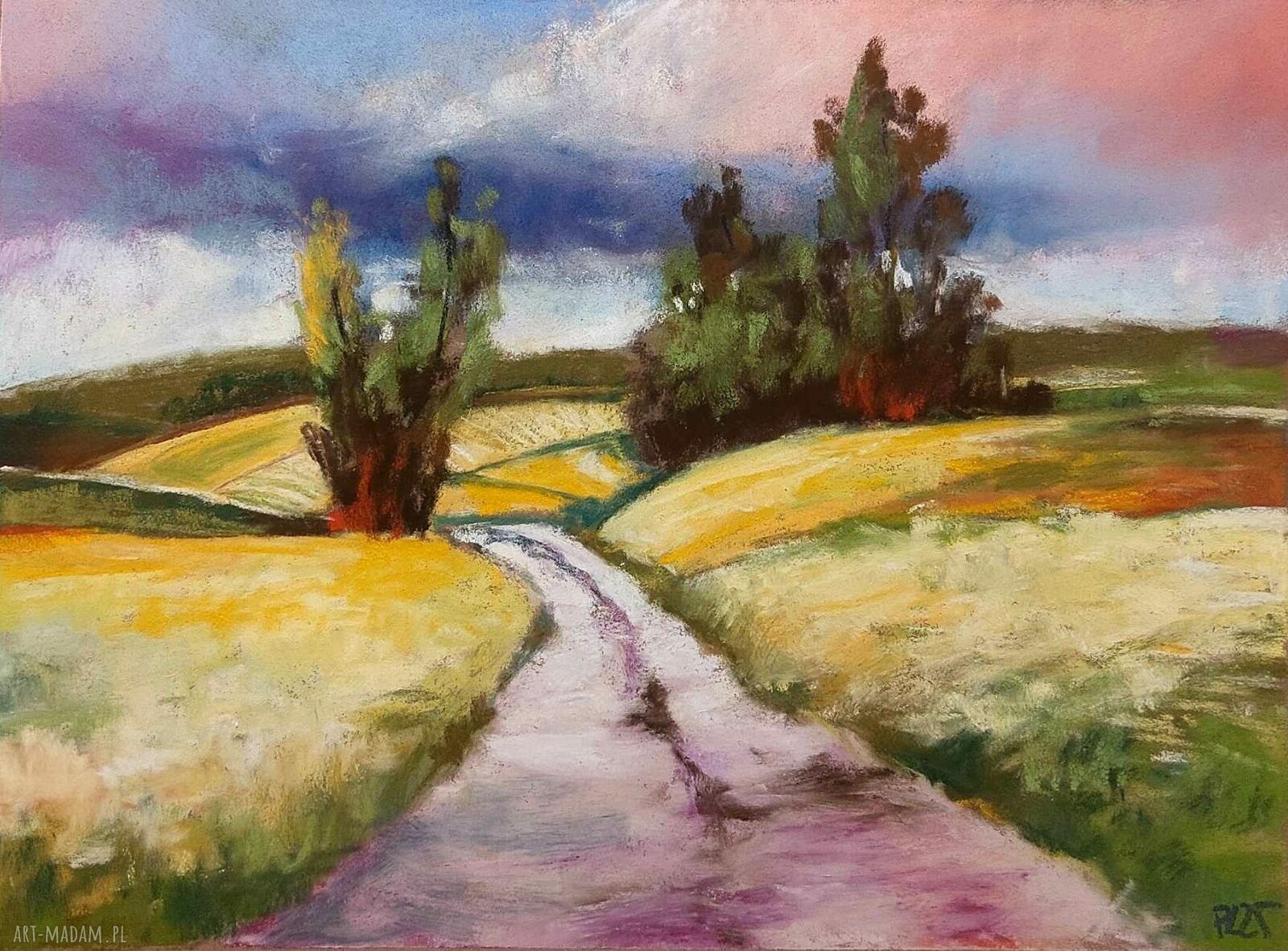 Pejzaż w pastelach suchych - format 18x24 cm