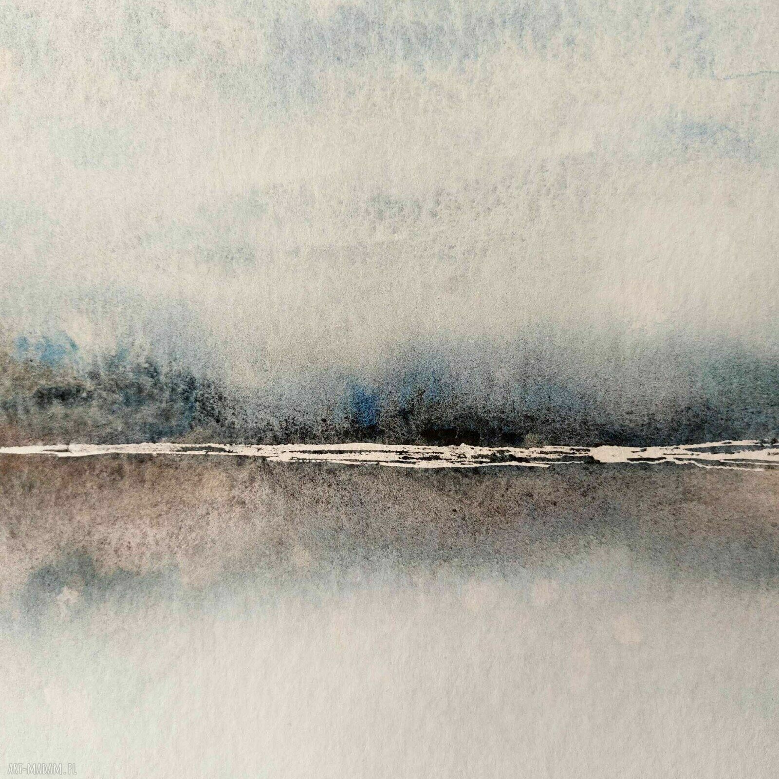 Oryginalna akwarela - pejzaż 32 x 24 cm