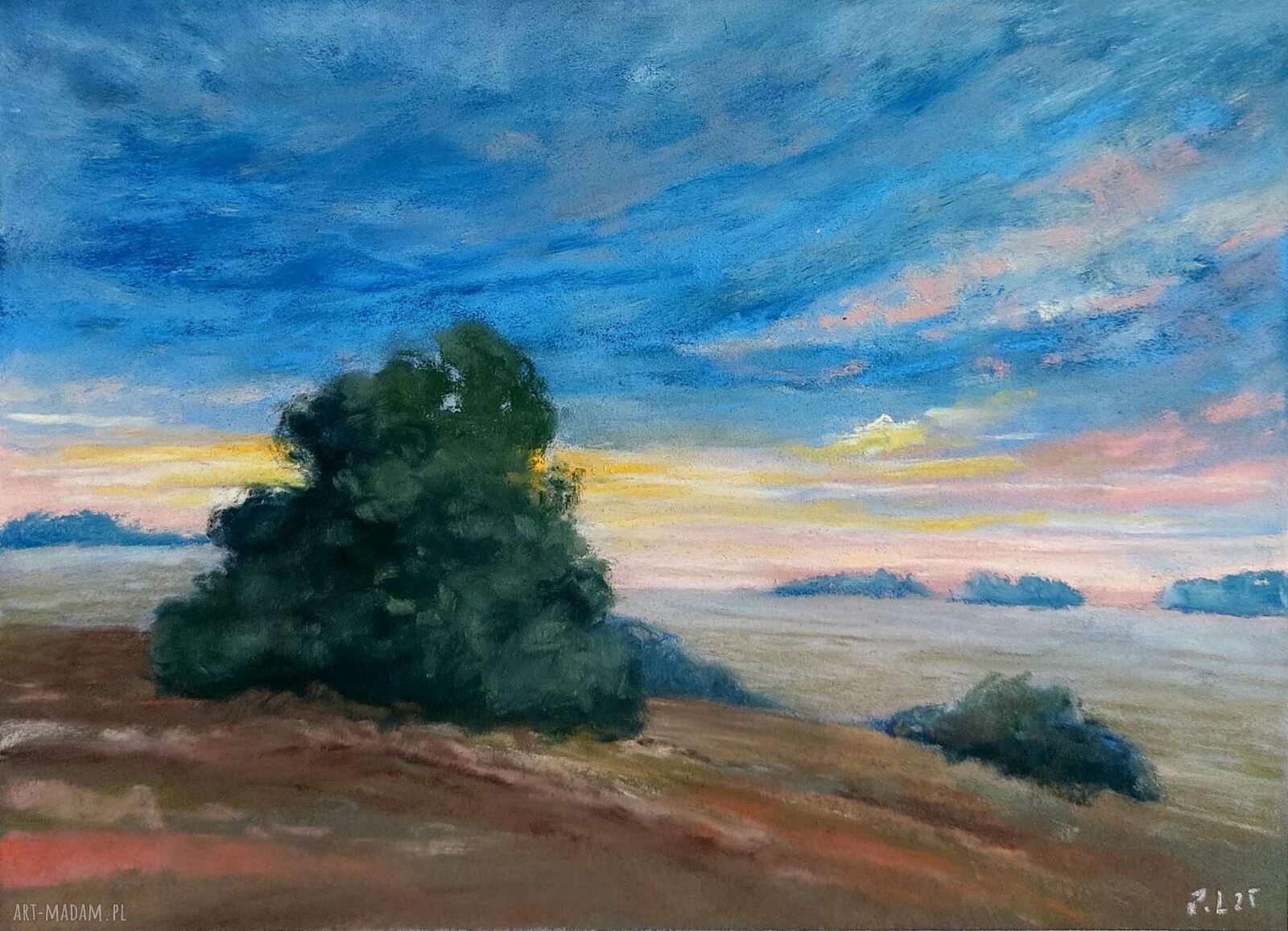 Pejzaż w pastelach suchych - format 18x24 cm