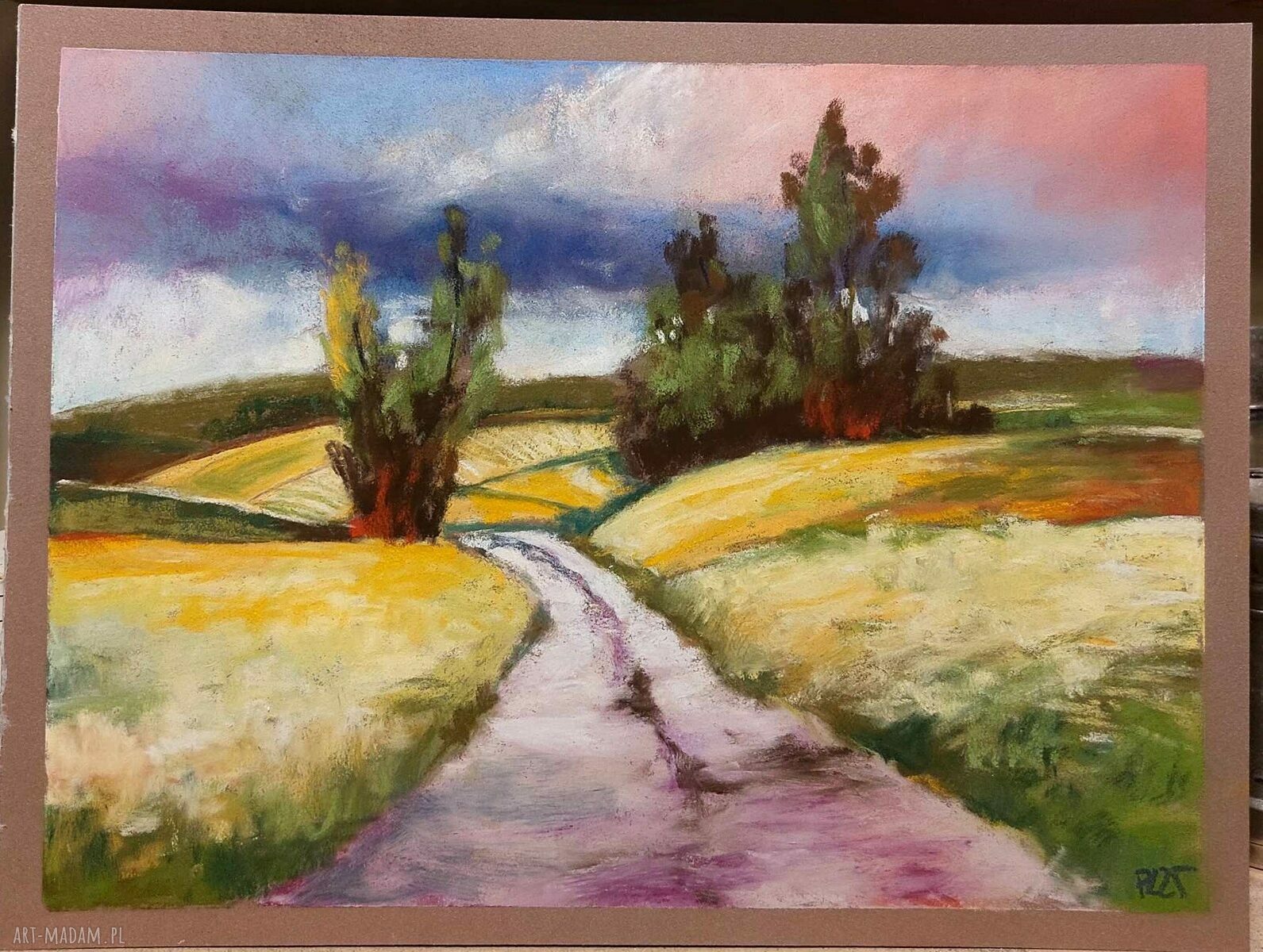 Pejzaż w pastelach suchych - format 18x24 cm