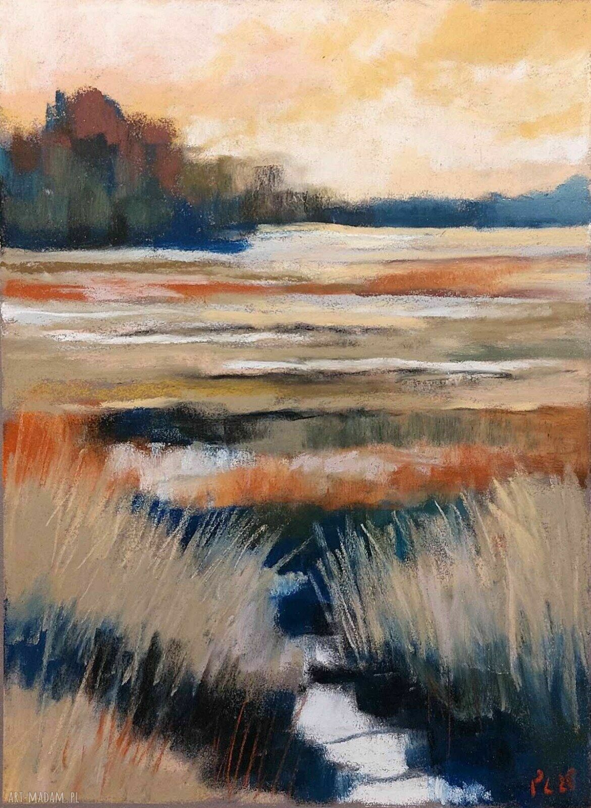 Pejzaż w pastelach suchych 24 x 18 cm - Paulina Lebida