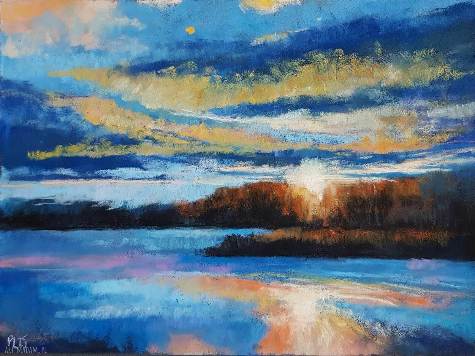 Pejzaż w pastelach suchych - format 18x24 cm