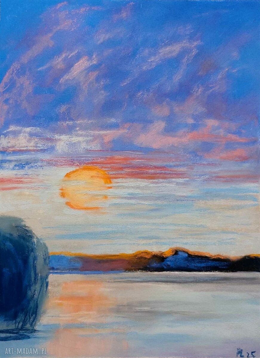 Pejzaż w pastelach suchych - format 24x18 cm