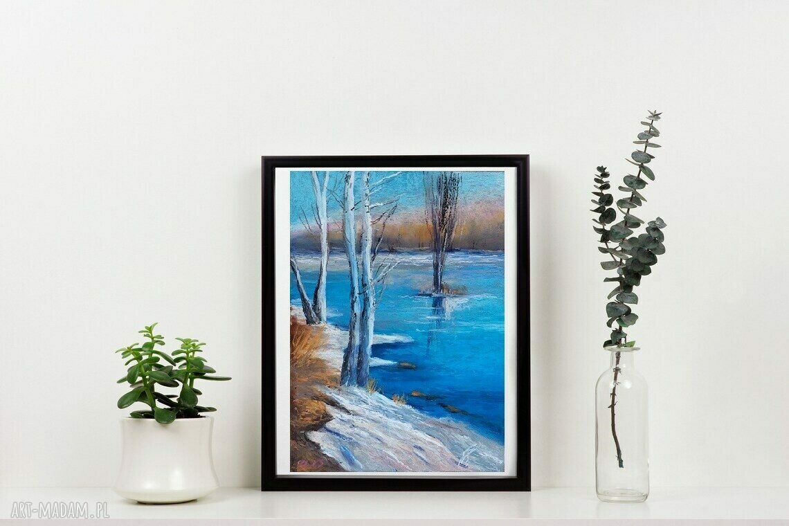 Pejzaż w pastelach olejnych - rysunek A4