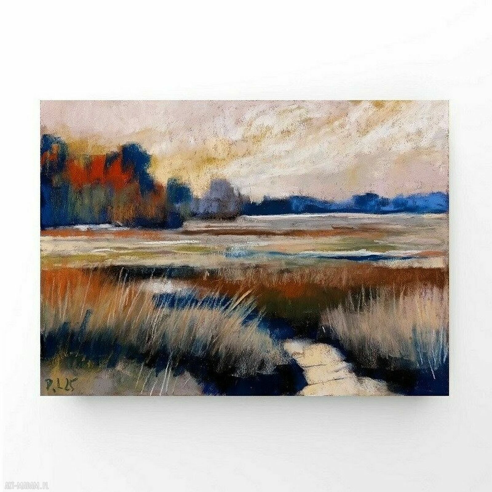 Pejzaż - rysunek pastelami suchymi 18x24 cm