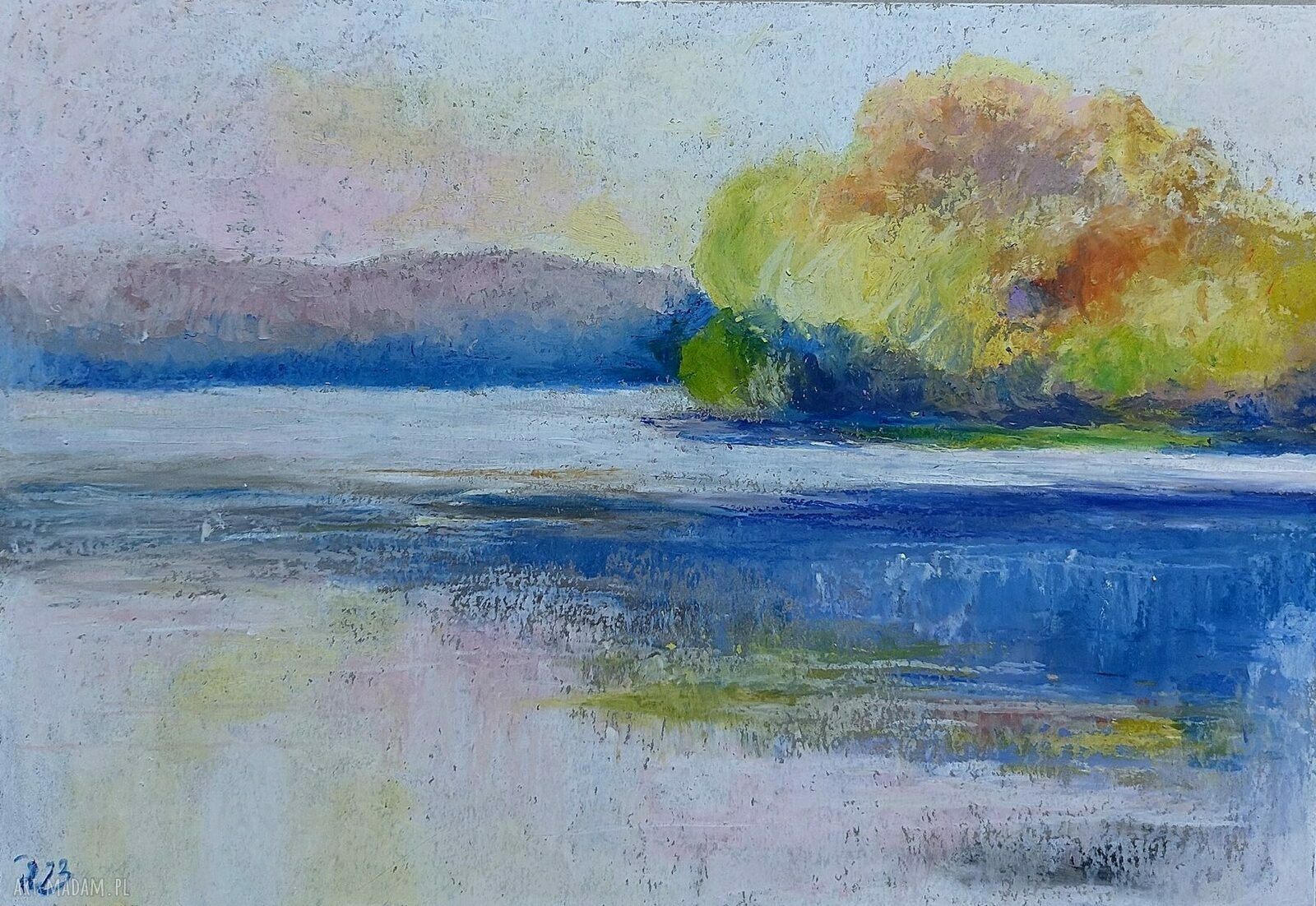 Pejzaż - rysunek A4 pastels olejne Paulina Lebida