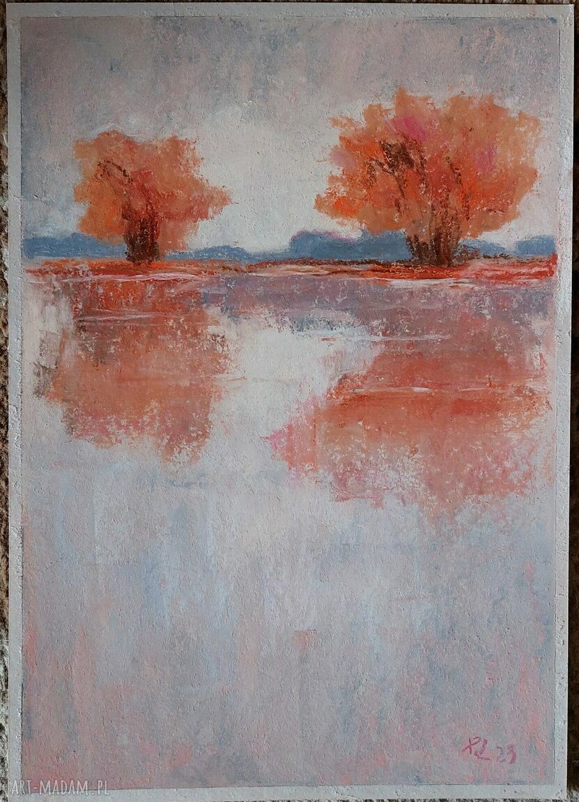 Pejzaż - rysunek pastelami suchymi w formacie A4