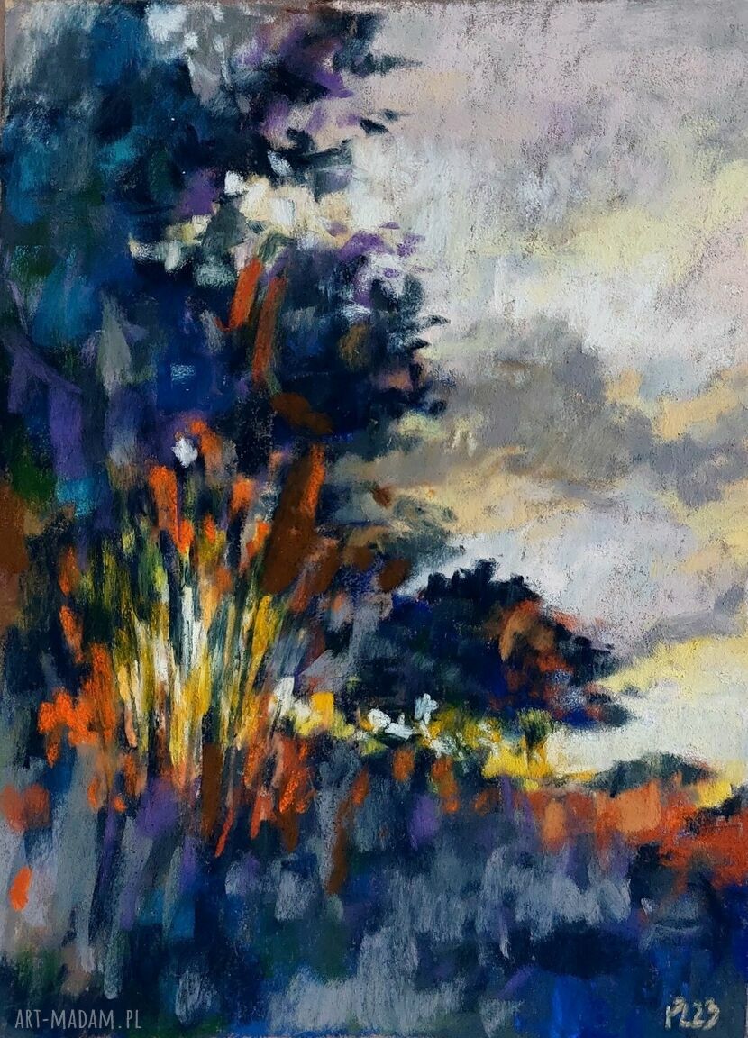 Pejzaż - rysunek pastelami suchymi Paulina Lebida (18x24 cm)