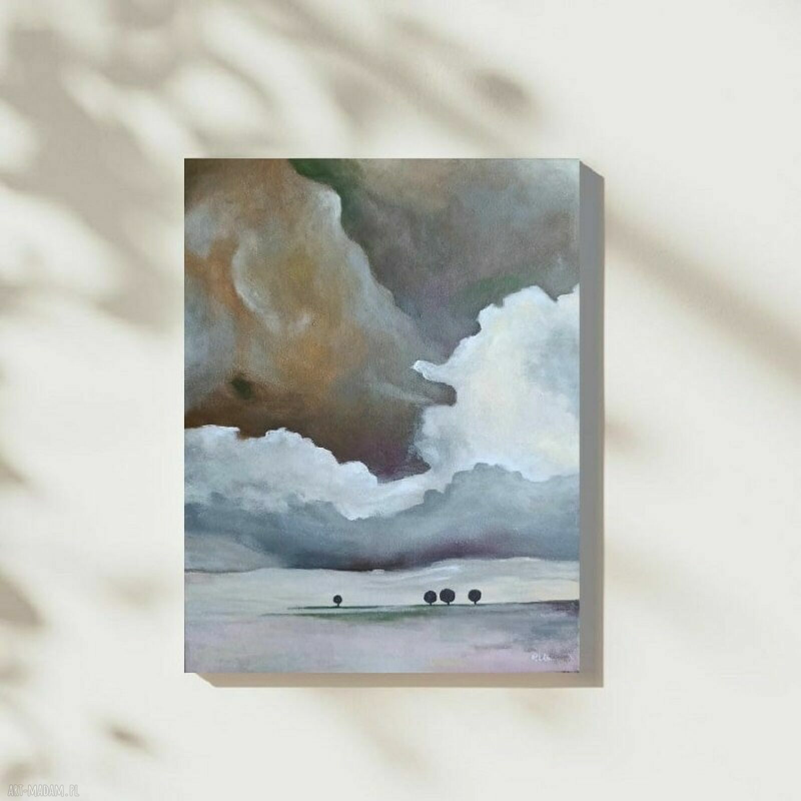 Pejzaż z drzewami - obraz akrylowy 50x40 cm Paulina Lebida