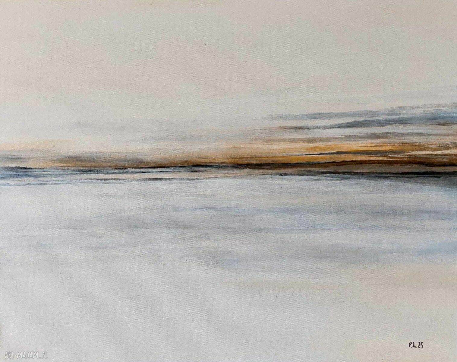 Pejzaż ze złotem - obraz akrylowy 40/50 cm