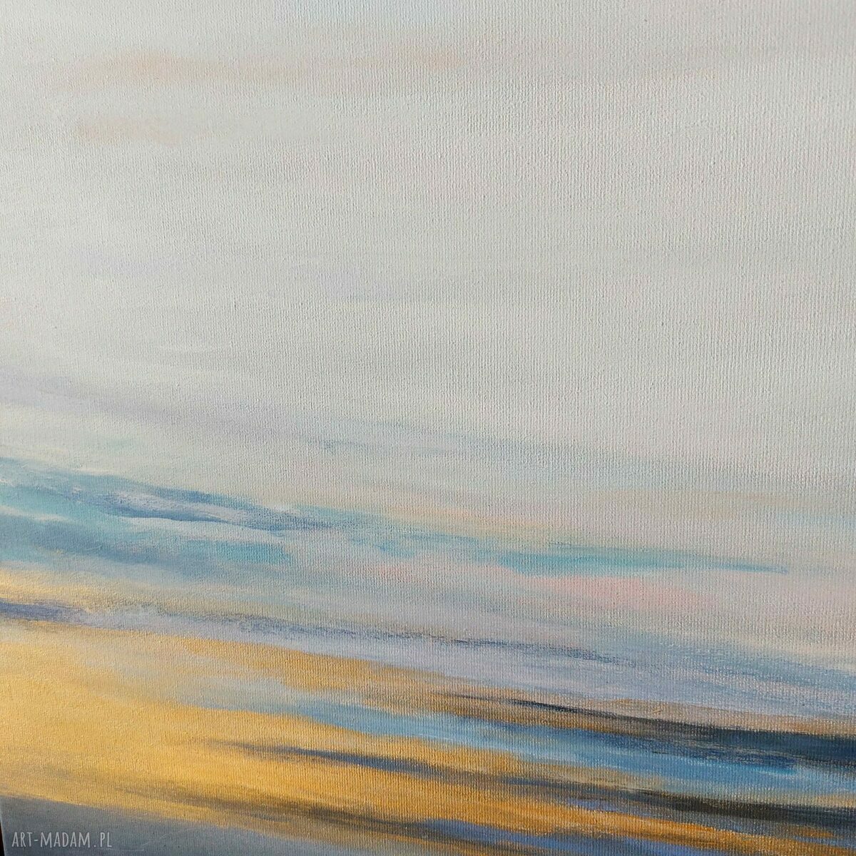 Pejzaż ze złotem - obraz akrylowy 60x60 cm na płótnie