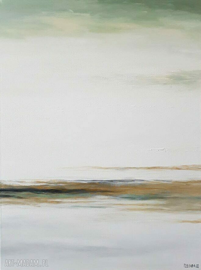 Pejzaż ze złotem - obraz akrylowy 60x80 cm, gotowy do powieszenia