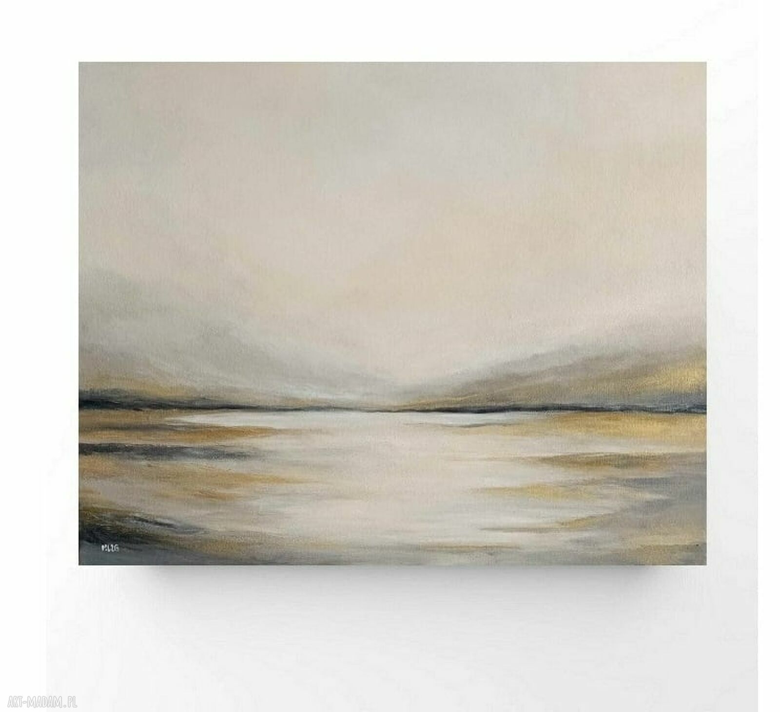 Pejzaż ze złotem - obraz akrylowy 40/50 cm do powieszenia