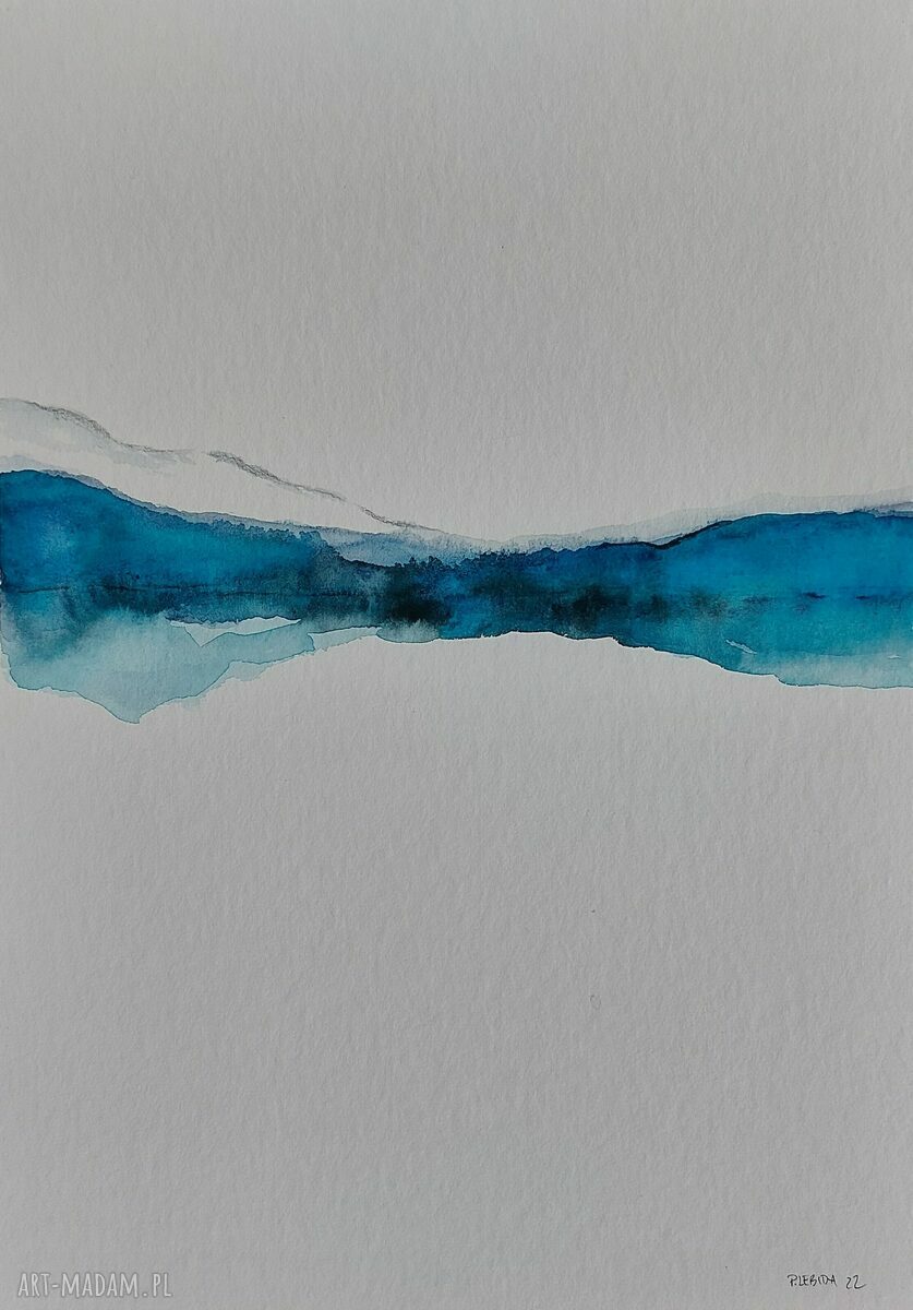 Pejzaże - komplet 4 akwarele z tuszem, każdy format 24x32 cm (bez oprawy)