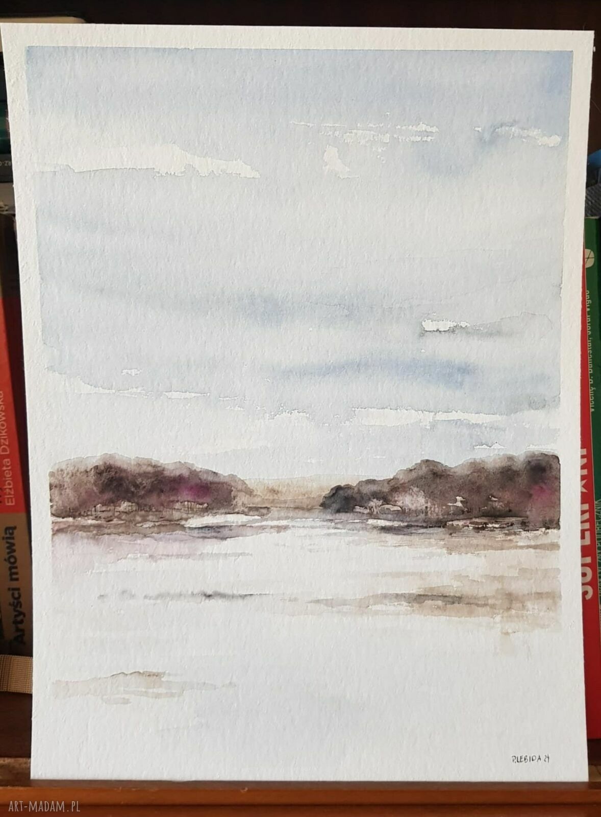 Dwie oryginalne akwarele pejzaż 32x24 cm - komplet Paulina Lebida