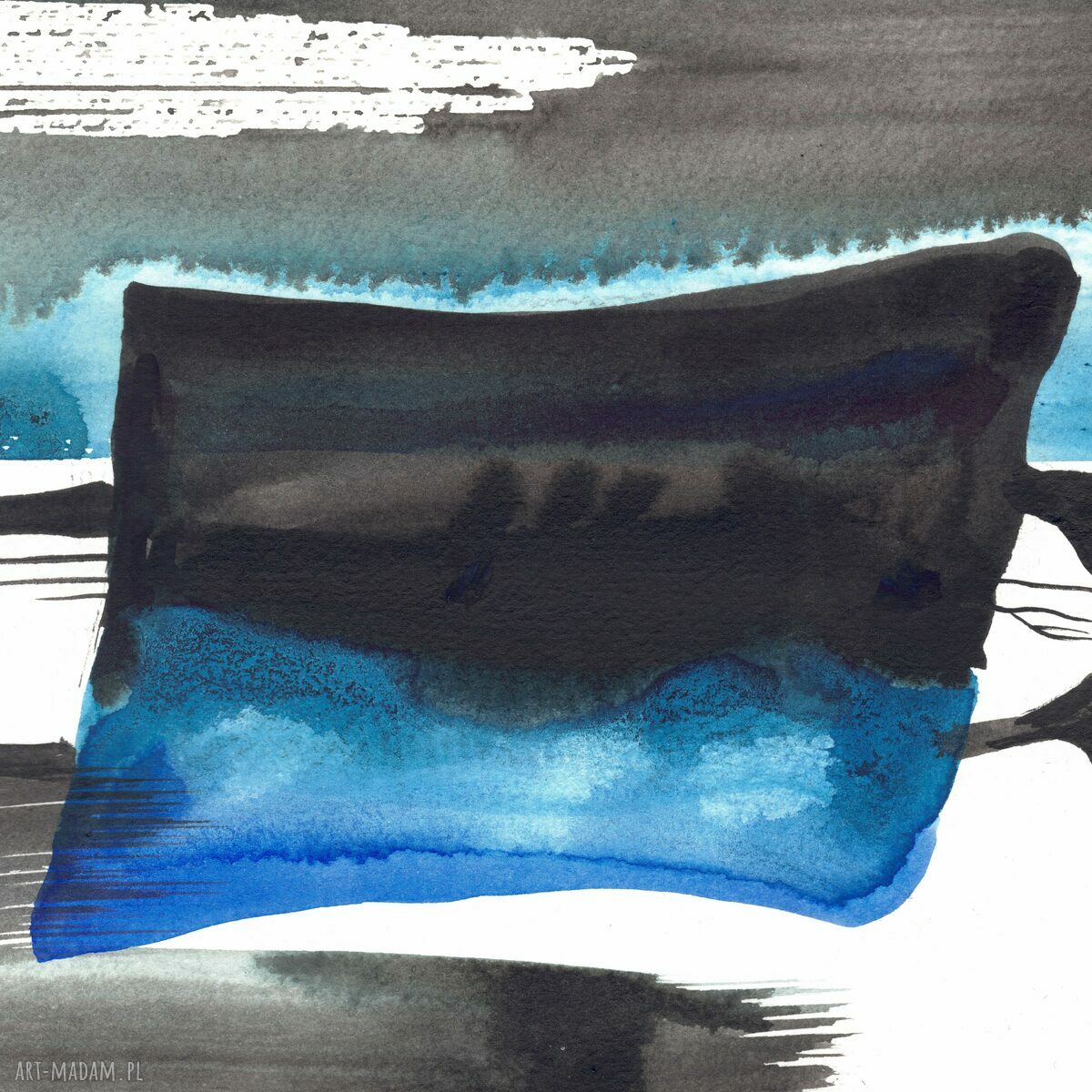 Pejzażowe abstrakcje - autorski zestaw akwarel 4 x 21 x 15 cm