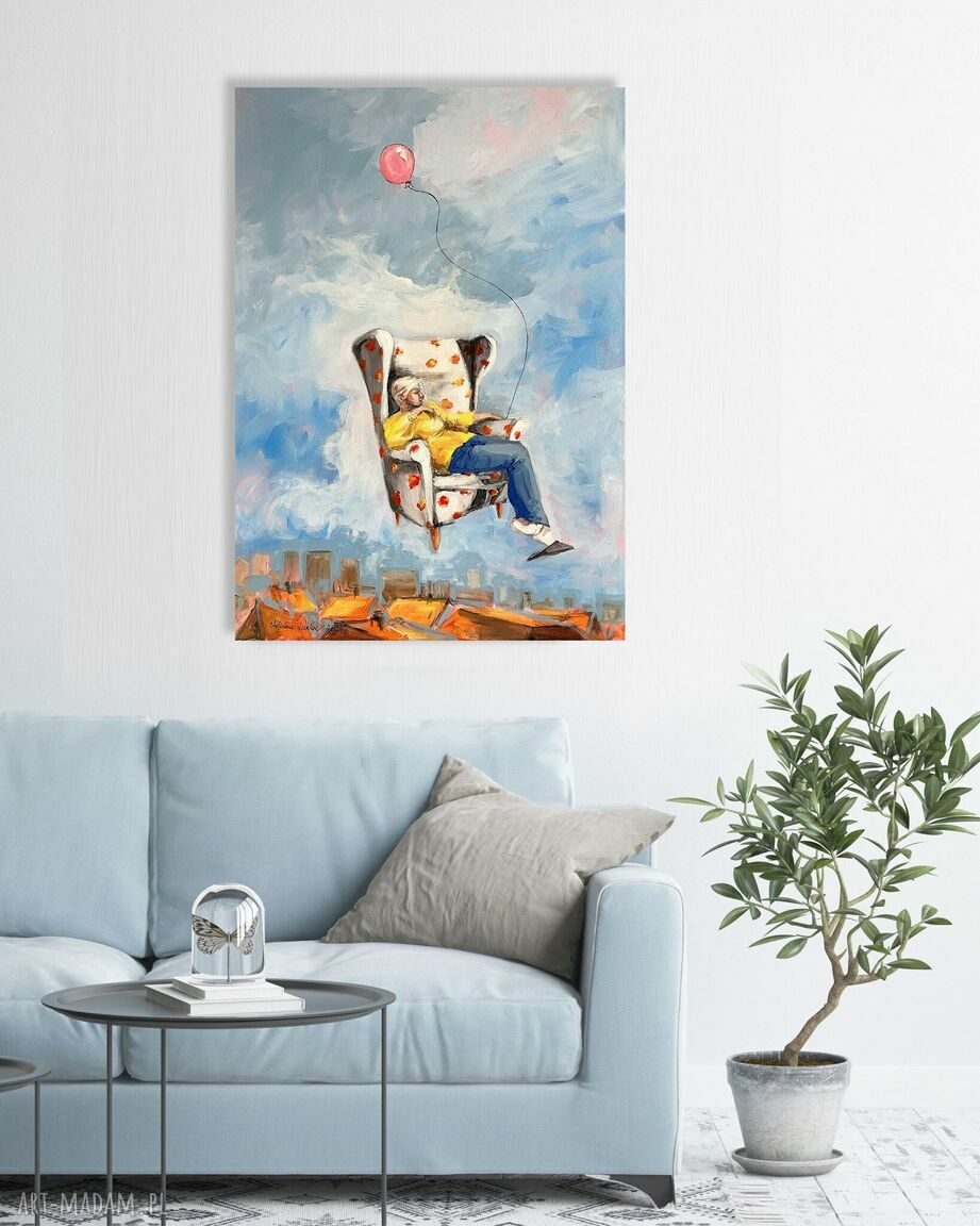 „Poranek” pełen lekkości - obraz akrylowy na płótnie 70 x 50 cm