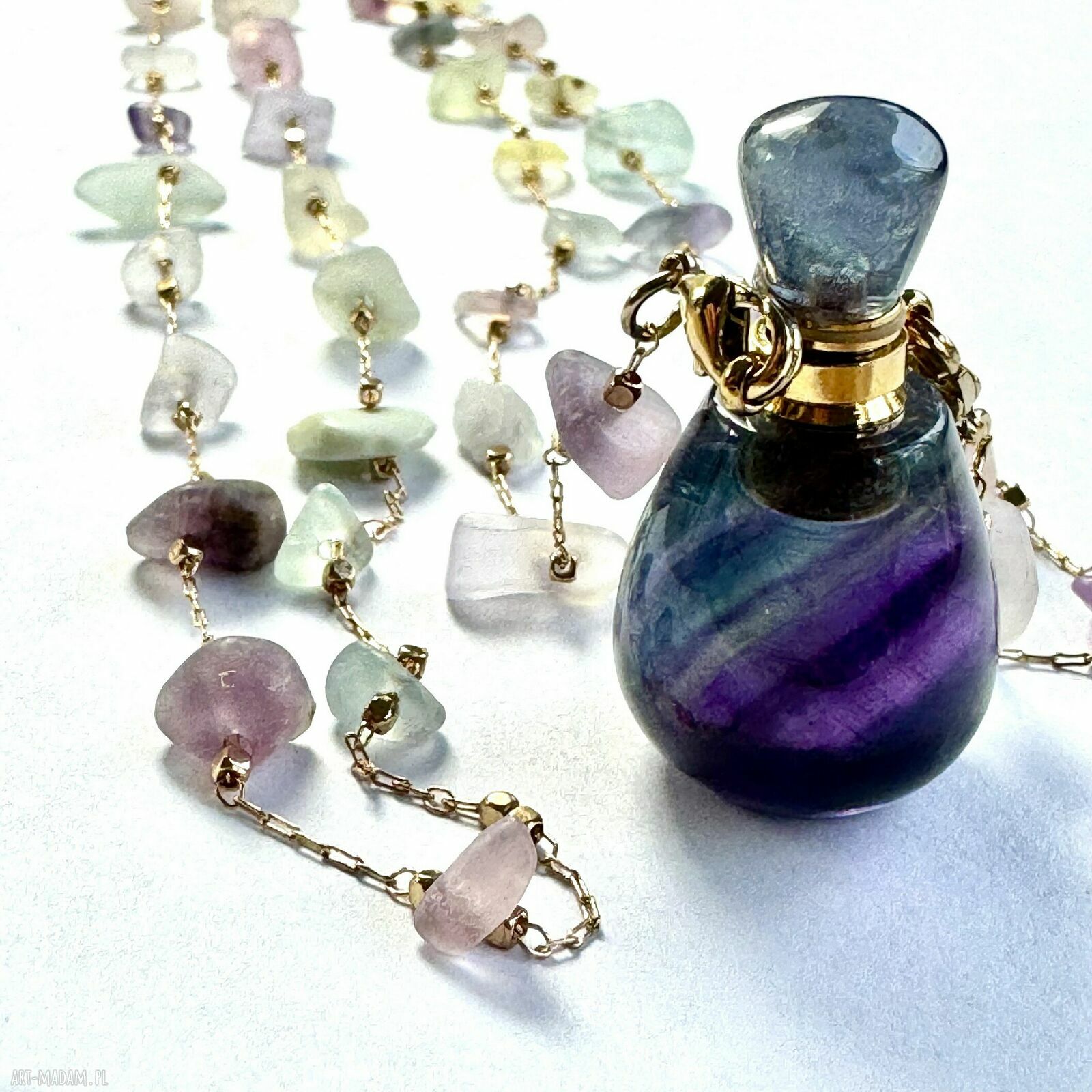 Perfumetka - łańcuszek do okularów Fiolet-Granat-Lila II