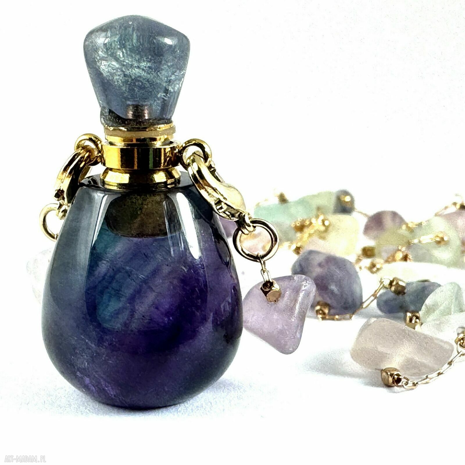 Perfumetka - łańcuszek do okularów Fiolet-Granat-Lila II