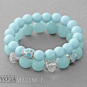 mint jade crystals & glass pearls set