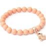 autorskie bransoletki salmon pearl with red gold teddy bear