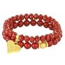 autorskie bransoletki simply charm red & gold duo