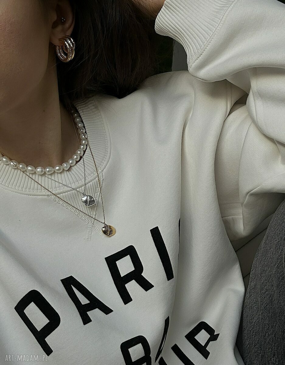 naszyjniki: Srebrny naszyjnik z pereł naturalnych Handmade