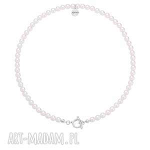 srebrny naszyjnik z pereł swarovski® crystal z ozdobnym