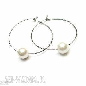 alloys collection one pearl white - kolczyki