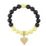 autorskie bransoletki pearly chic black & yellow