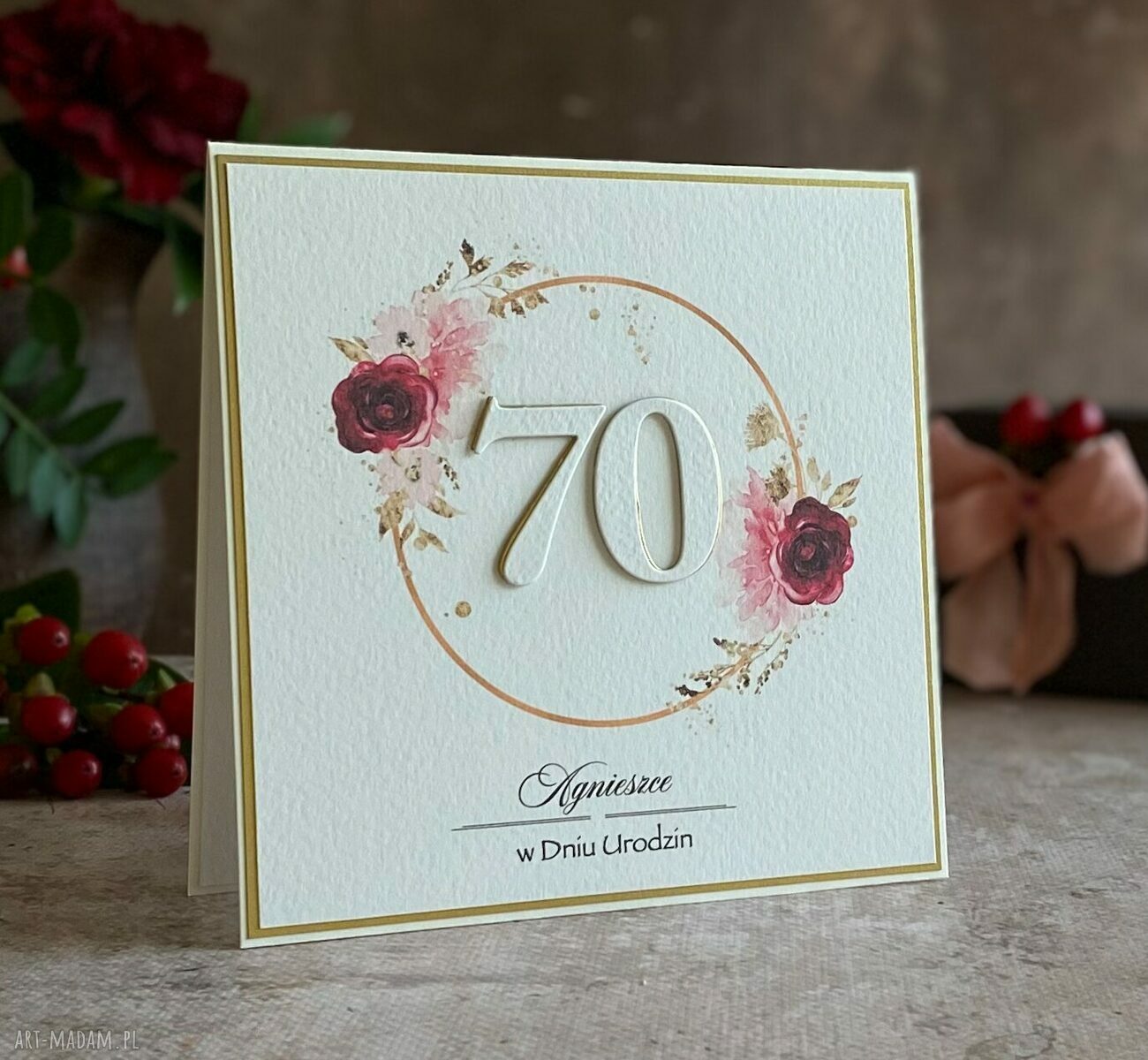 Personalizowana kartka na 70 urodziny, BH 50a